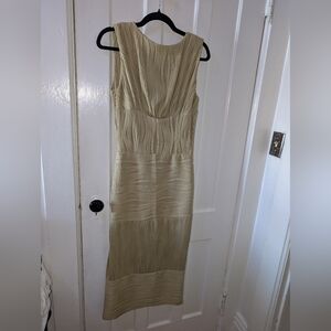 BOGO All Dresses $8 & Under: Sleeveless Green Wave-Texture Maxi Dress